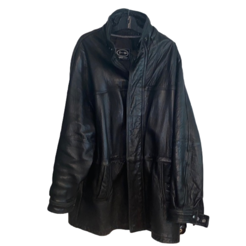*HP* Tannery West vintage leather jacket (2XL-3XL) -bm